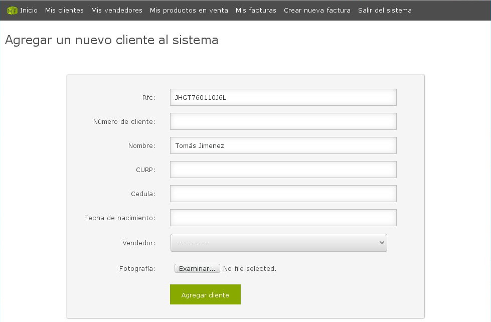 Agregar cliente