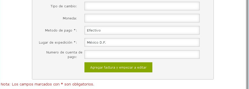 Agregar factura